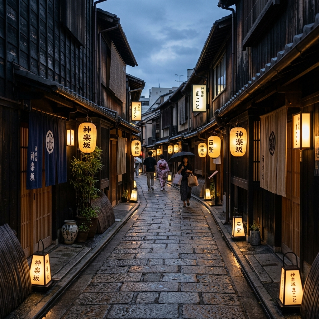 神楽坂：大人の隠れ家。石畳の路地裏に迷い込む、粋な散歩道